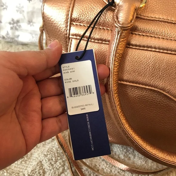 Rebecca Minkoff MAB Mini Satchel in Rosegold - Picture 7 of 17